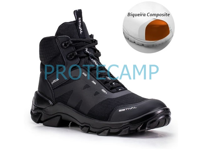 BOTINA ESTIVAL HYBRID ALL BLACK COMPOSITE